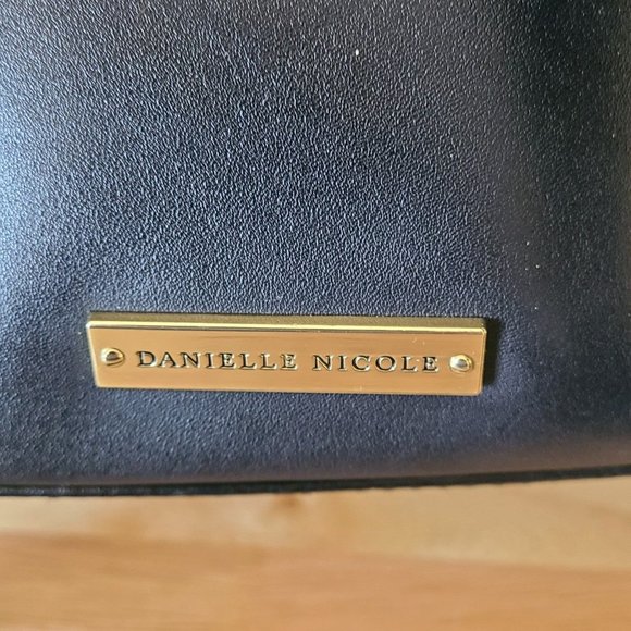 Danielle Nicole Black Tan Crossbody Handbag Convertible - Picture 4 of 12